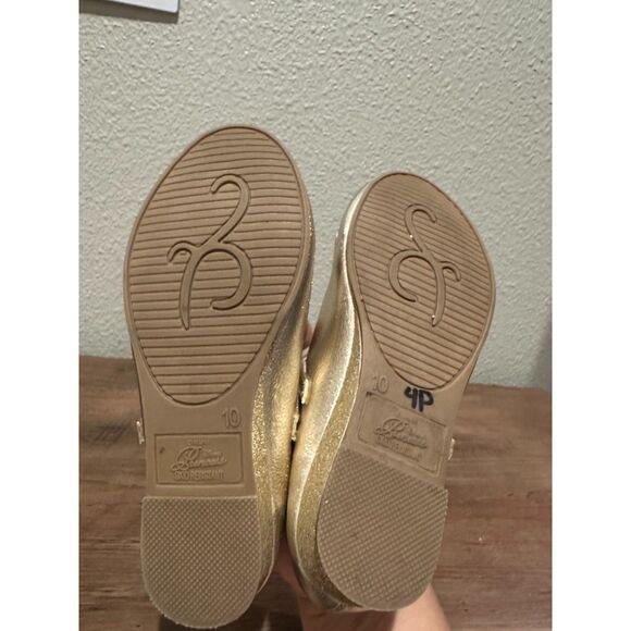 Disney Princess Gold Girl Dress Shoes Size 10 - Picture 2 of 8